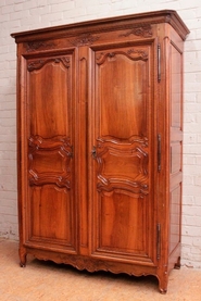 18 th French Provencial Armoire in walnut