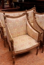 Louis XVI style Sofa set in gilt wood, France 1900