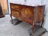 19th century roosewood bombay cabinet with bronze and marble top