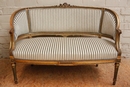 Gilt Louis XVI sofa set, France 19th century