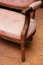 Louis XVI style Sofa set in gilt wood, France 1900
