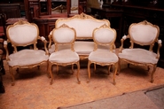 5 pc. gilt Louis XV sofa set