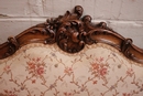 Louis XV style Parlor set in Walnut, France 19th century