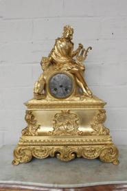 19th century gilded bronze clock