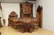 18pc world class walnut dinning set signed by DUFIN 