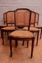 Louis XVI style Chairs in Walnut, France 1900