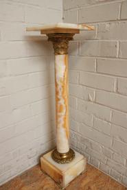 Marble with bronze pedestal 