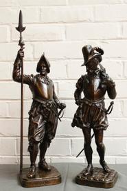 Pair bronze statue's signed by A. LEVEEL