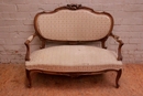 Louis XV style Sofa set in Walnut, France 1900