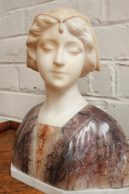 Art Deco alabaster statue signed by the maker