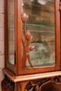 Art Nouveau style Display cabinet in Walnut, France 1900