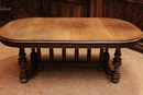 Henri II style Table in Walnut, France 19th century