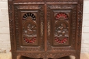 Breton style Cabinet in chestnut, France 1900