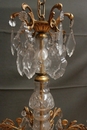 style Chandelier in bronze & crystal, Belgium 1920