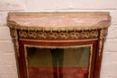 style Display cabinet in mahogany bronze marble, France 19th century