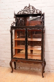 Display cabinet in rosewood