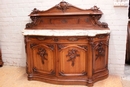 Louis XV style Sideboard in walnut and marble, France 19th century