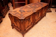 Exceptional Louis XV style trunk/cabinet in walnut