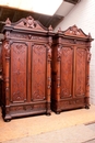 Renaissance style Armoires in Walnut, France 19th century