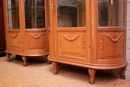 Louis XVI style Display cabinets in Oak, France 1900