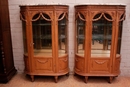 Louis XVI style Display cabinets in Oak, France 1900