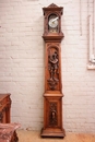 Renaissance style Grandfathers clock in Walnut, France 19th century