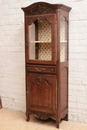 Provencial style Display cabinet in Oak, France 1920
