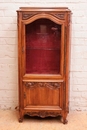 Louis XV style Display cabinet in Walnut, France 1920
