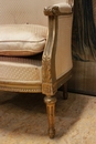 Louis XVI style Arm chair in gilt wood, France 19th century