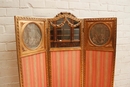 Louis XVI style gilt folding screen, France 1900