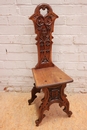 Gothic style Chair in Walnut, France 19th century