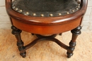 Henri II style Arm Chair in mahogany, France 19th century