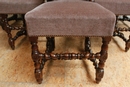 Hunt style 6 Chairs in Oak, France 19th century