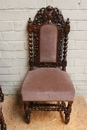 Hunt style 6 Chairs in Oak, France 19th century