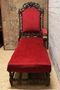 Hunt style Long chair in Oak, France 19th century