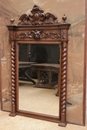 Hunt style Mirror in Oak, France 19th century