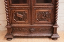 Hunt style Bookcase in Oak, France 19th century