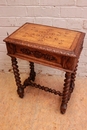 Hunt style Sewing table in Oak, France 19th century