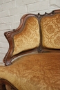 Louis XV style 5 Pc. sofa set in Walnut, France 19th century