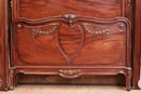 Louis XV style Bed in mahogany, France 19th century