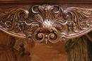 Louis XV style Console in walnut and marble, France 19th century