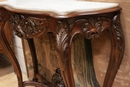 Louis XV style Console in walnut and marble, France 19th century