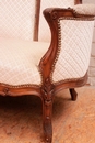 Louis XV style Pair sofa's in Walnut, France 1900