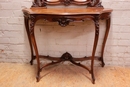 Louis XV style Console and mirror in Walnut, France 1900