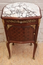 Louis XV style Night stand in mahogany & bronze, France 19th century