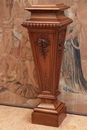 Louis XV style Pedestal in Walnut, France 19th century
