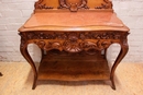 Louis XV style Server in oak and marble, France 19th century