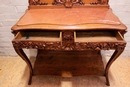 Louis XV style Server in oak and marble, France 19th century