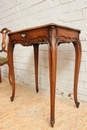 Louis XV style Vanity and chairs in Walnut, France 19th century