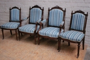 Louis XVI arm chairs and chairs in rosewood